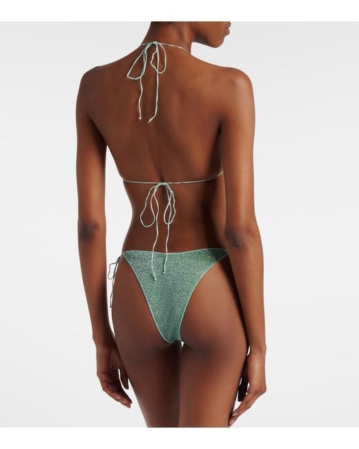 Oseree Green Lumiere Embellished Bikini