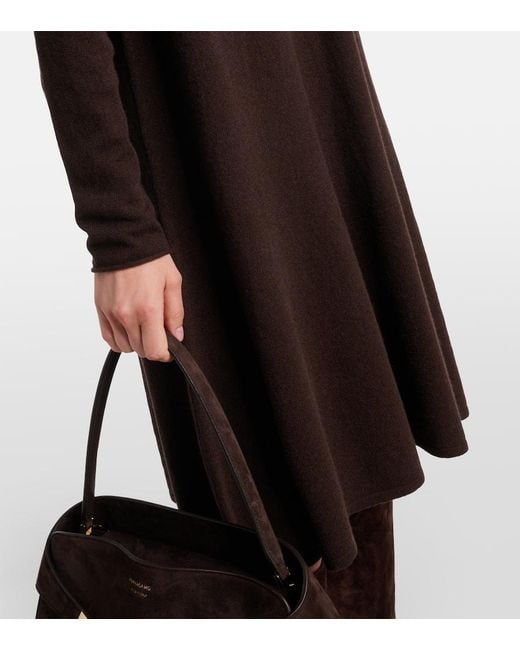 Jardin Des Orangers Brown Wool And Cashmere Midi Dress