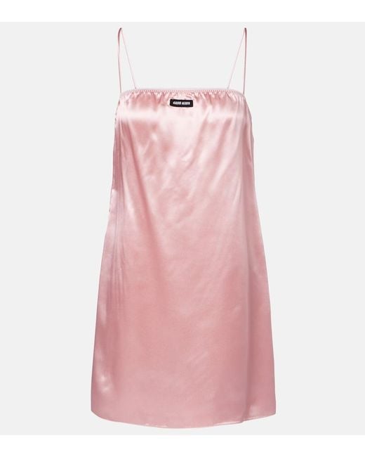 Miu Miu Pink Slipdress Aus Satin