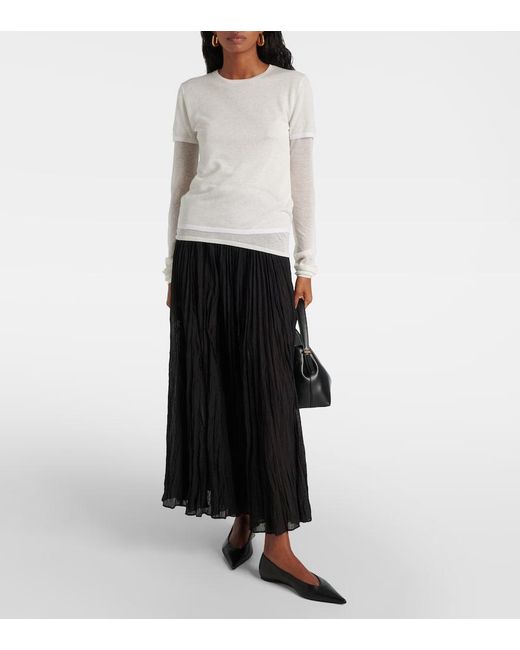 Totême White Layered Jersey Top