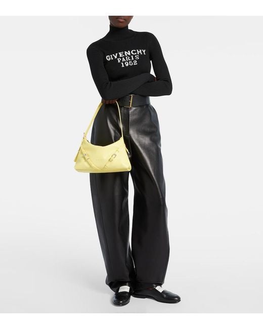 Givenchy Yellow Voyou Mini Leather Shoulder Bag
