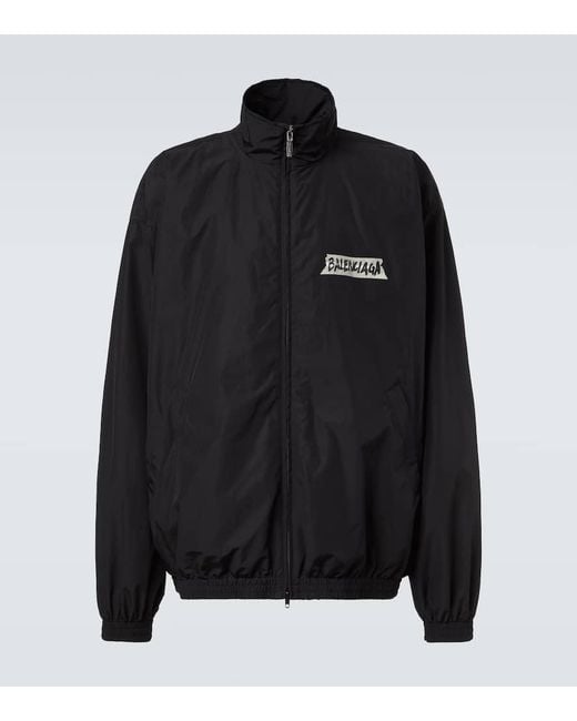 Balenciaga Trainingsjacke Masking Tape in Black für Herren