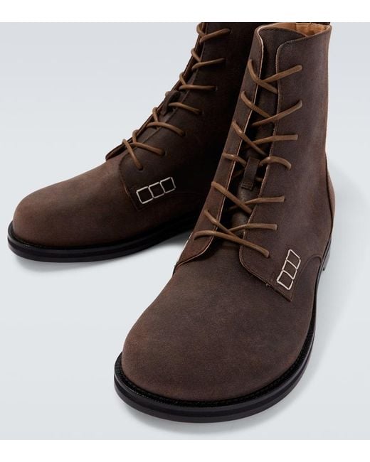 J.W. Anderson Brown Leather Lace-Up Boots for men
