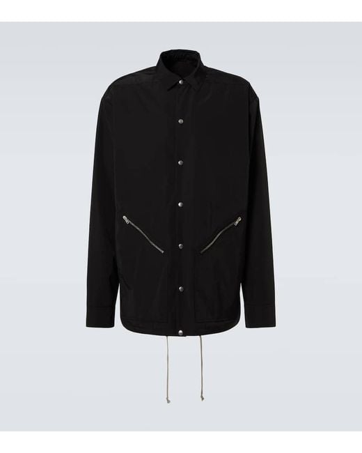 Rick Owens Black Tour Technical Overshirt for men