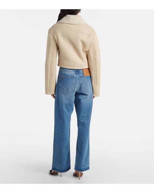 Jacquemus Natural The Marino Double-Breasted Shearling Jacket