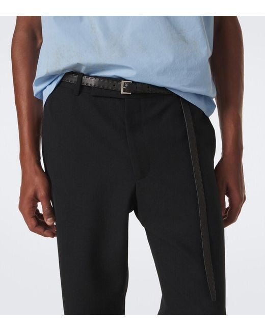Prada Black Leather Belt for men