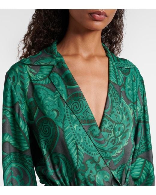 Vestido Midi Con Cinturon Etro de color Green