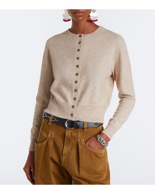 Isabel Marant Natural Idesia Wool And Cashmere Cardigan