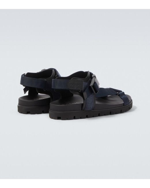 Prada Black Suede Sandals for men