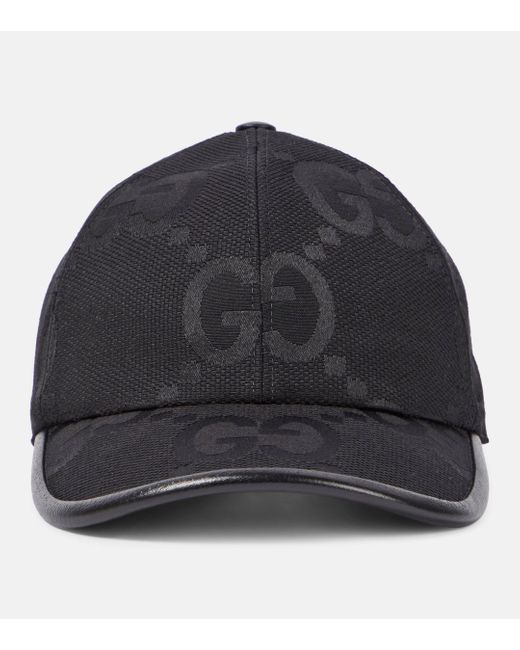 Gucci Black Jumbo Gg Canvas Baseball Cap