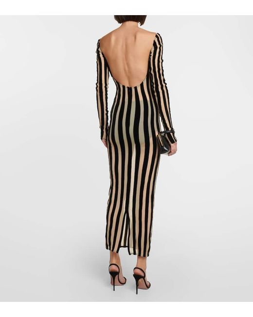 LAQUAN SMITH Black Striped Gown