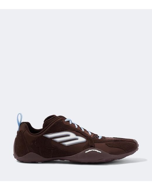 Balenciaga Brown Monday Ultra Corduroy-Trimmed Sneakers for men