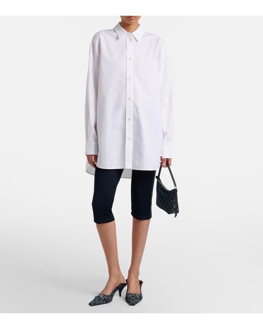 Gucci Blue Vittoria Leather-Trimmed Denim Pumps