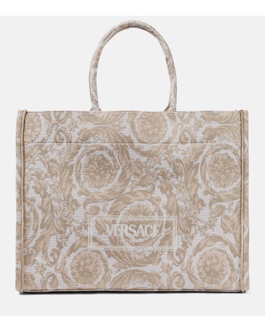 Versace Metallic Barocco Athena Large Tote Bag