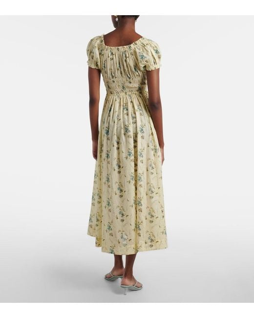 Doen Metallic Midikleid Ashlynn Aus Baumwolle