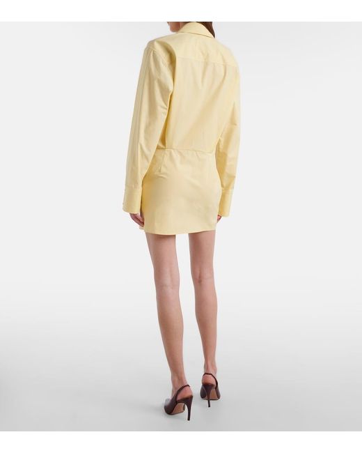 The Attico Yellow Cotton Shirt Dress