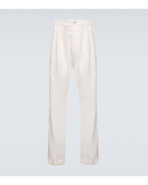 Shelton pleated pants in neutrals - Tom Ford