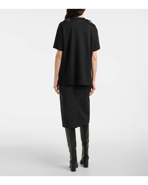 Max Mara Black Gennaio Embellished Jersey Top