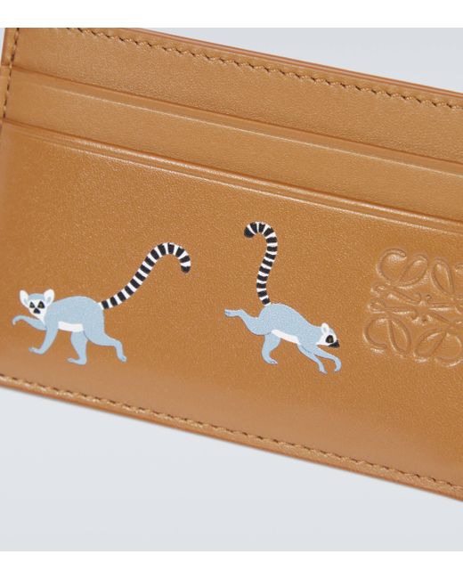Loewe White X Suna Fujita Lemur Leather Card Holder for men