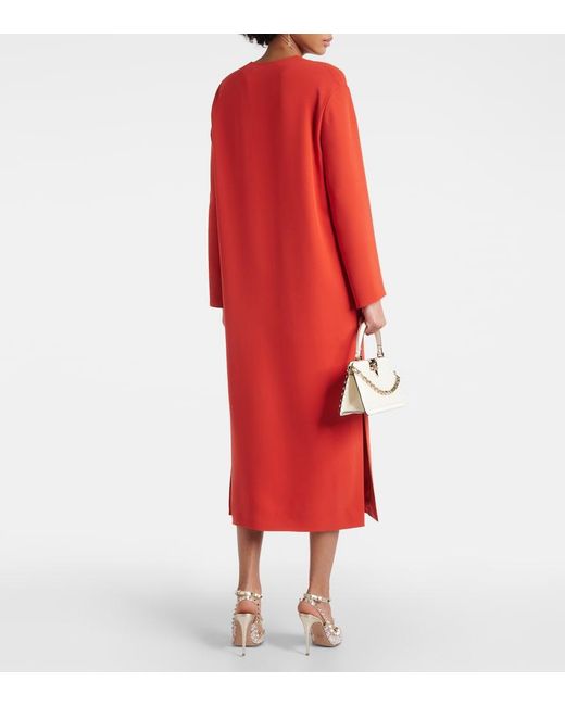 Valentino Red Vgold Silk Kaftan