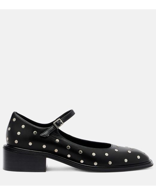 Souliers Martinez Black Penelope 40 Leather Mary Jane Pumps