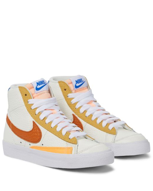 Zapatillas altas Blazer '77 de piel Nike de Cuero de color Blanco | Lyst