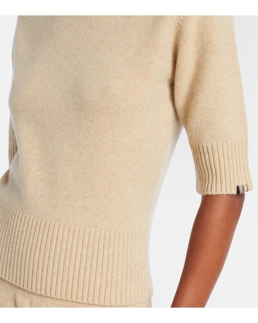 Extreme Cashmere Natural N°374 Lauren Cashmere-Blend Top