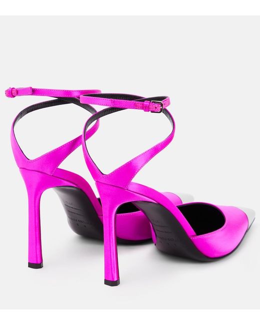 Area Pink Amazona Slingback Leather Pumps