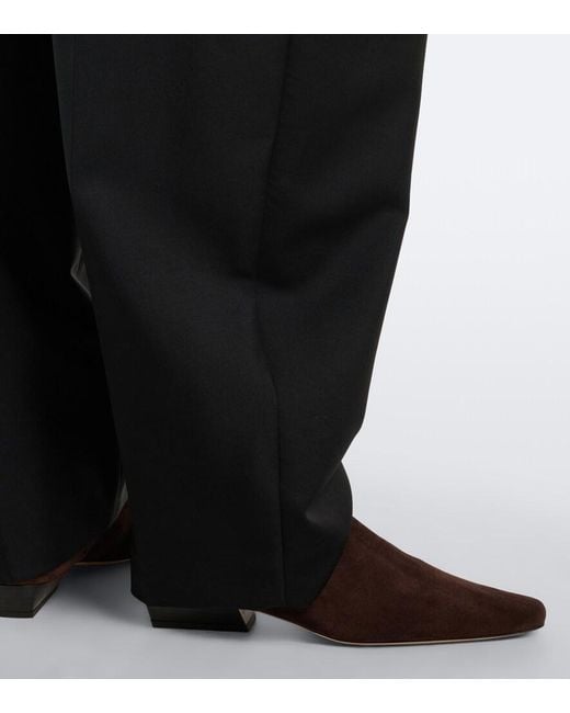 Staud Brown Wally Suede Ankle Boots