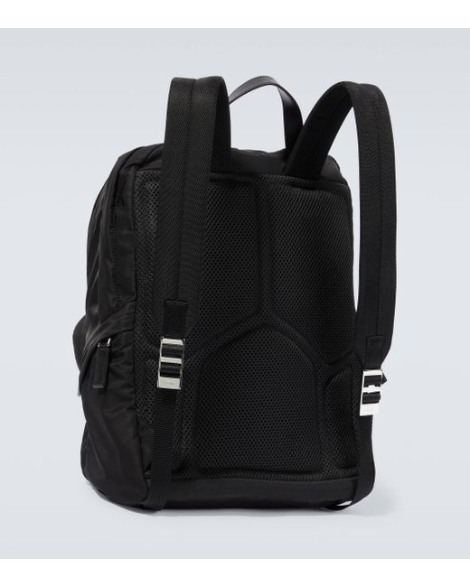 Prada Black Re-nylon Logo Backpack for men