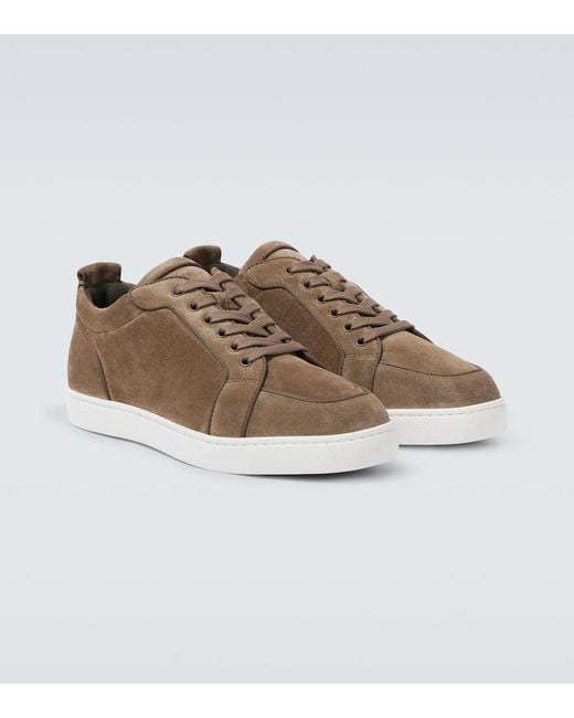 Christian Louboutin Sneakers Rantulow Aus Veloursleder in Brown für Herren