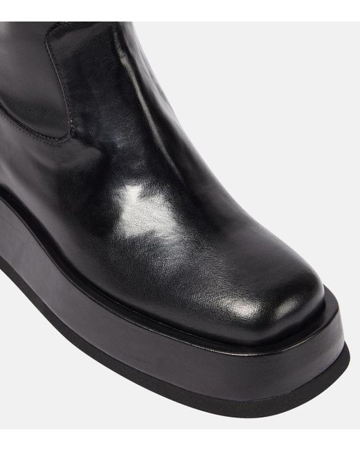 Gia Borghini Black Rosie Platform Ankle Boots