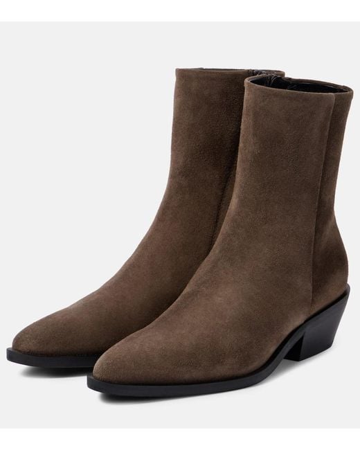 A.Emery Brown Ankle Boots Hudson Aus Veloursleder