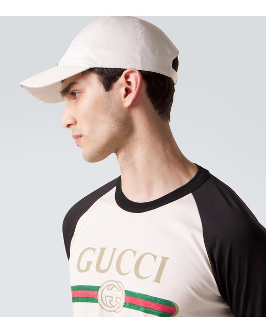 Gucci Baseballcap Web Stripe in White für Herren