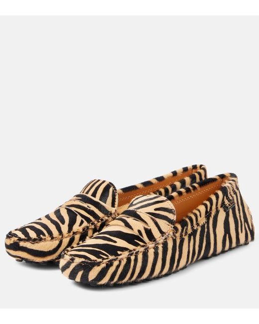 Tod's Natural Gommino Calf Hair Driving Shoes