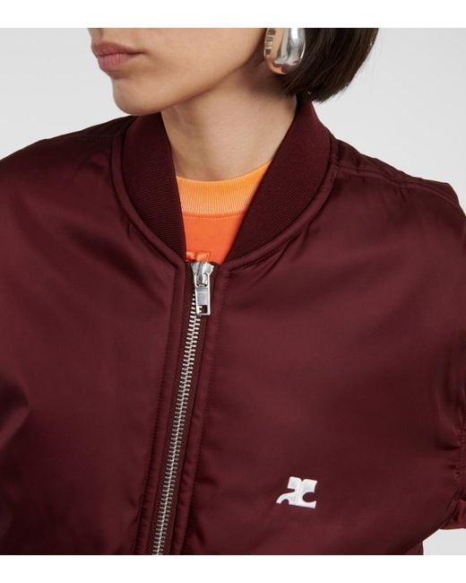 Courreges Red Logo Bomber Jacket