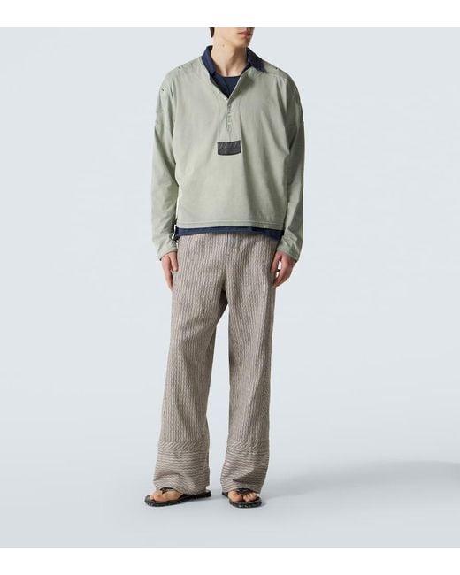 Kiko Kostadinov Green Sargo Cotton Henley Shirt for men