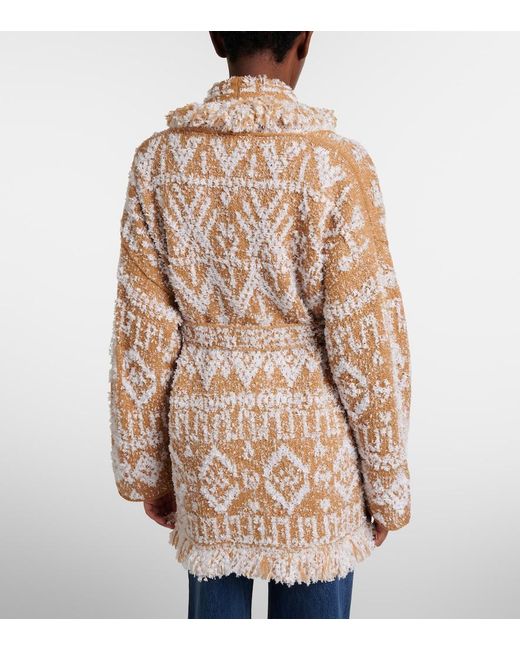 Alanui Natural Send Beat Wool-Blend Cardigan
