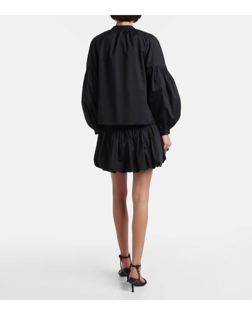 Ulla Johnson Black Bluse Rowena Aus Baumwolle