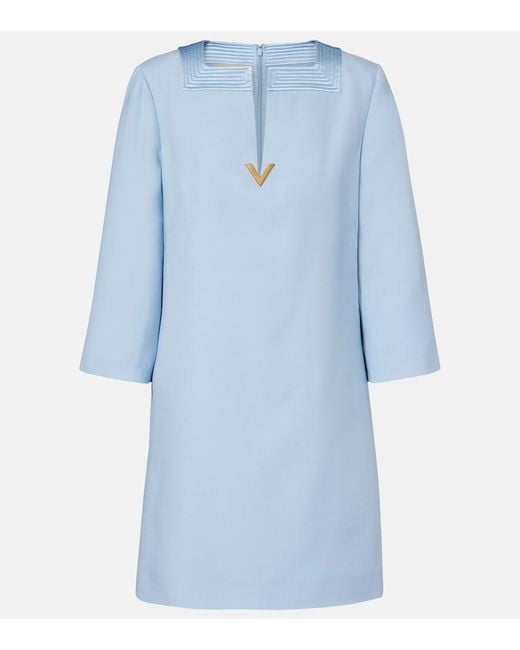 Valentino Blue Crepe Couture Minidress