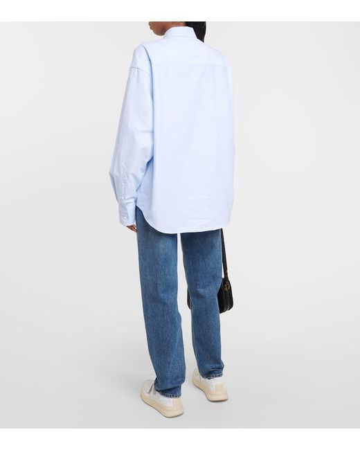 AMI Blue Oversize-Hemd aus Baumwolle