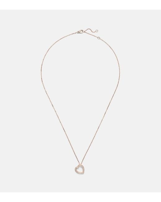 Repossi White Antifer 18Kt Rose Pendant Necklace With Diamonds