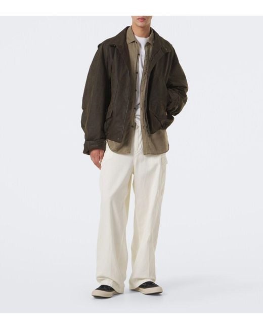 A.PRESSE White Cotton Cargo Pants for men