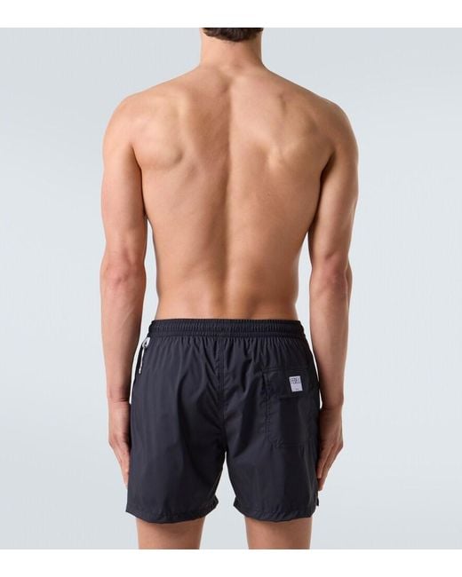 Fedeli Black Madeira Swim Trunks for men