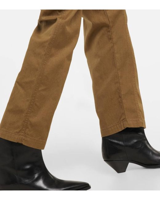 Isabel Marant Natural Hose Pandore Aus Einem Baumwollgemisch