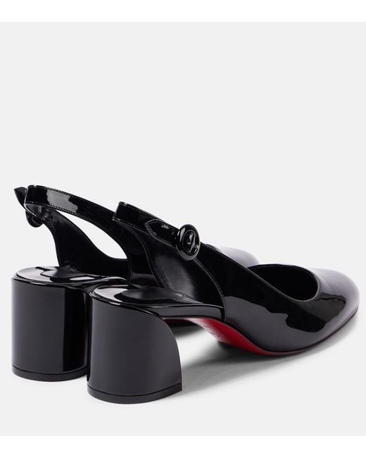 Christian Louboutin Black So Jane 55 Slingback Patent Pump