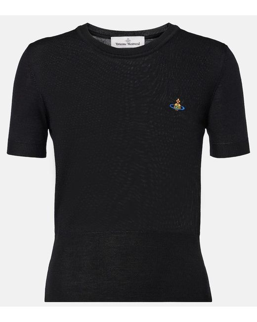 Vivienne Westwood Black T-Shirt Bea Aus Wolle Und Seide