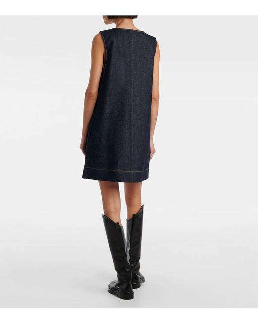 FRAME Blue Denim Minidress
