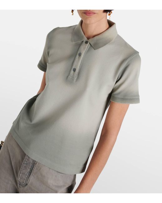 Loewe Gray Cotton Pique Polo Shirt