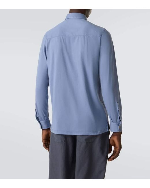 Camicia Jason di Fedeli in Blue da Uomo